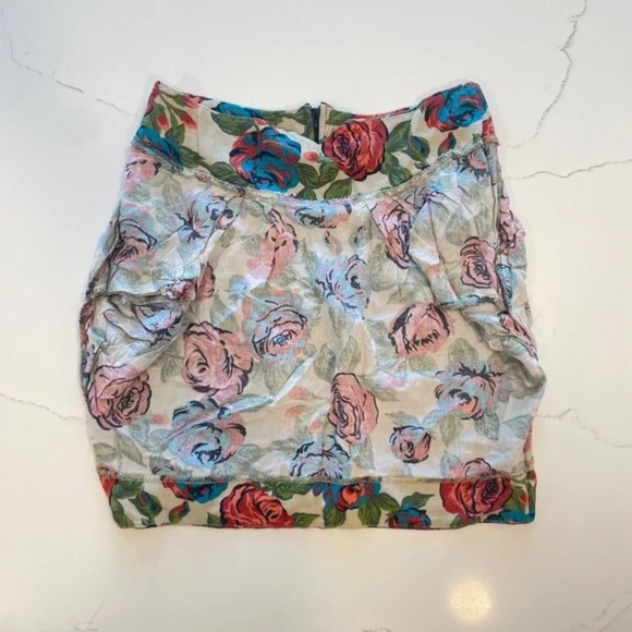 A Is For Audrey | 90s Y2K Floral Mini Skirt – Made in USA, Paper Label – Size S - Picture 4 of 12